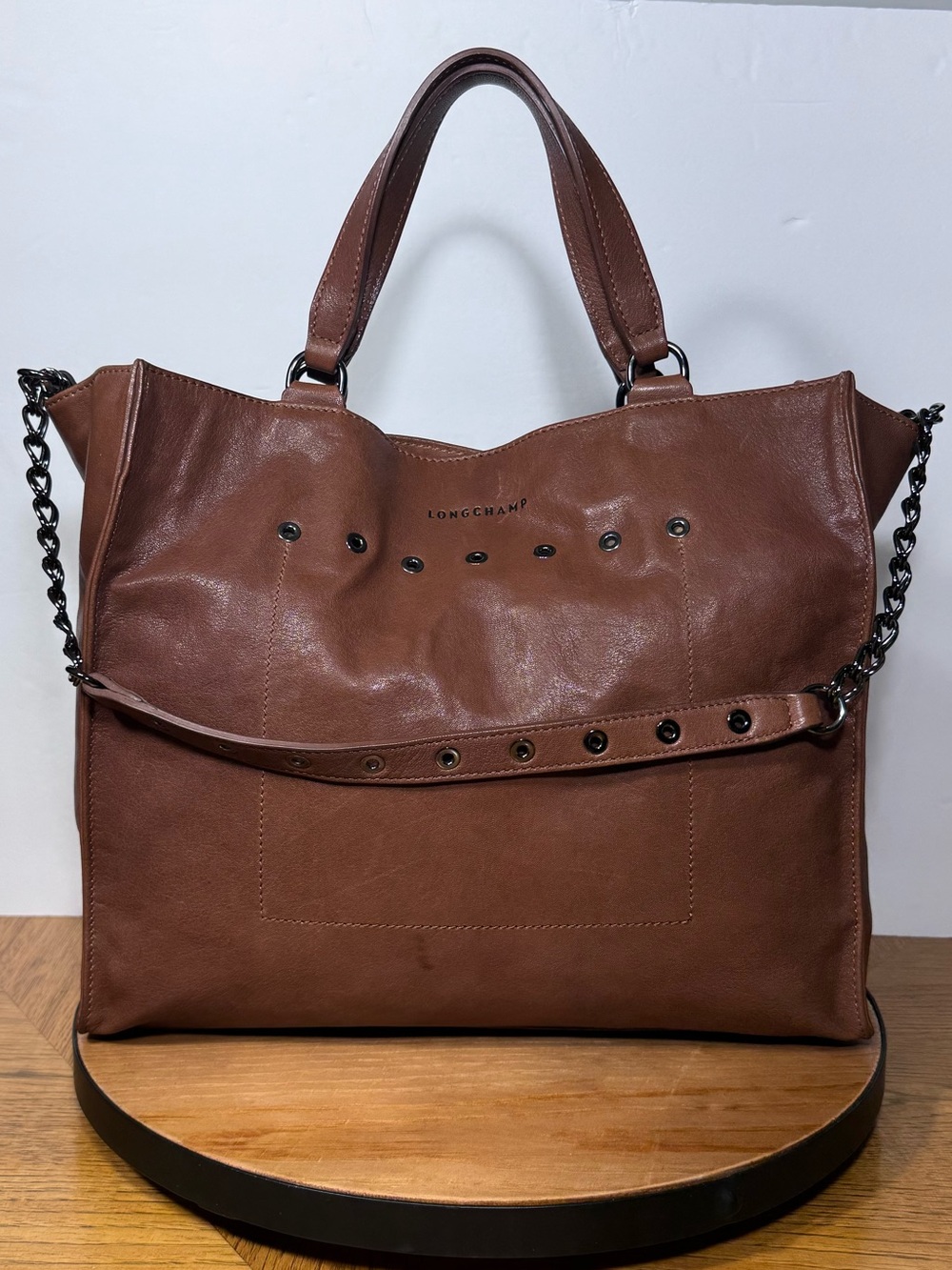 Longchamp 3D Paris Rocks Lambskin Tote with Grommets